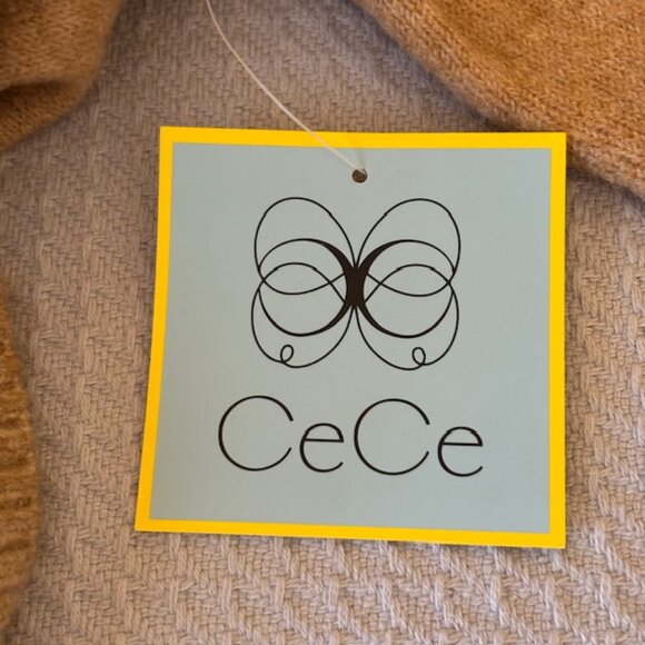 NWT Cece Fair Isle Funnel Neck Sweater in Latte Heather Size XS - Picture 9 of 9